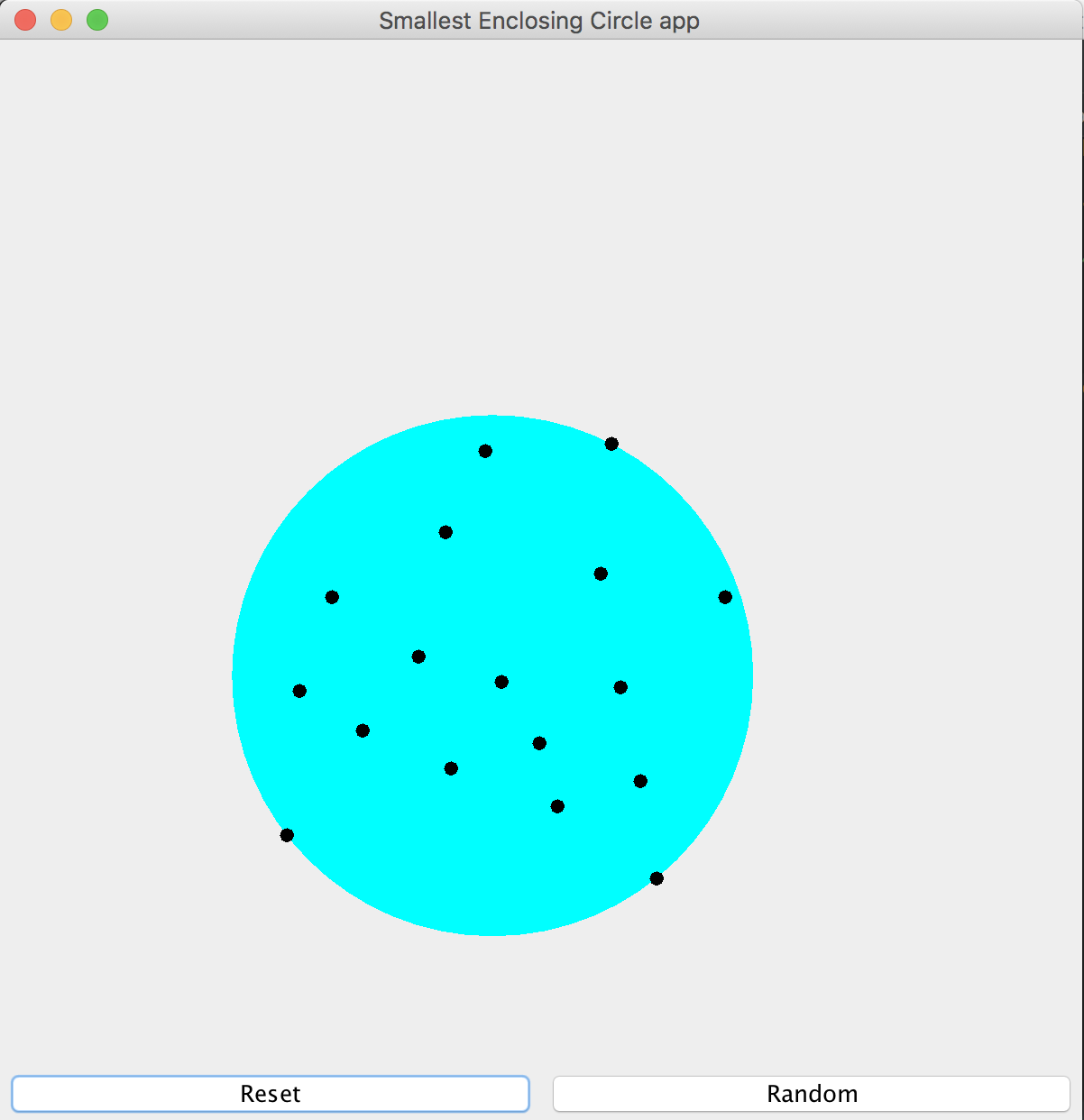 Smallest enclosing circle demo 2